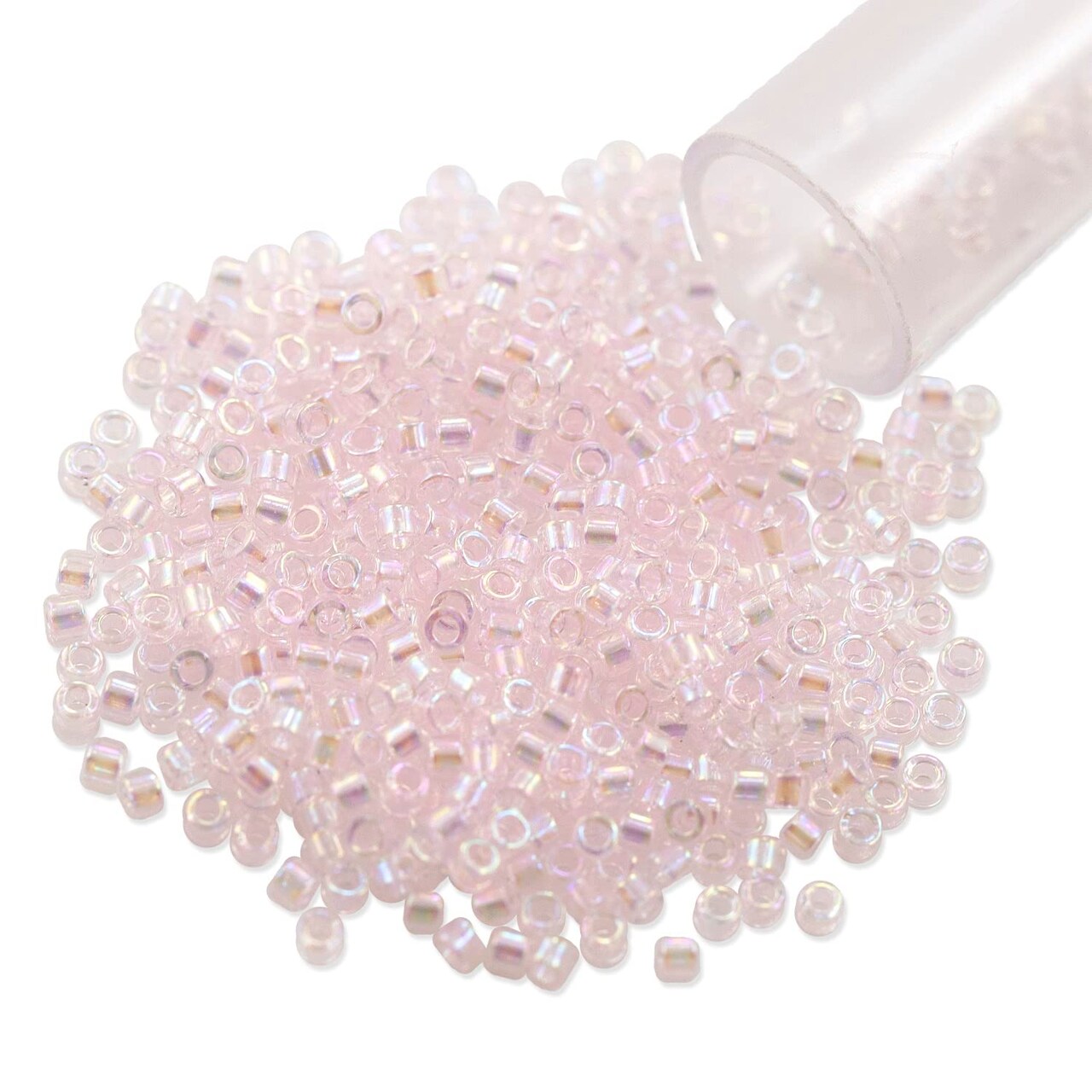Miyuki Delica Seed Bead 11/0 Transparent Pale Pink AB